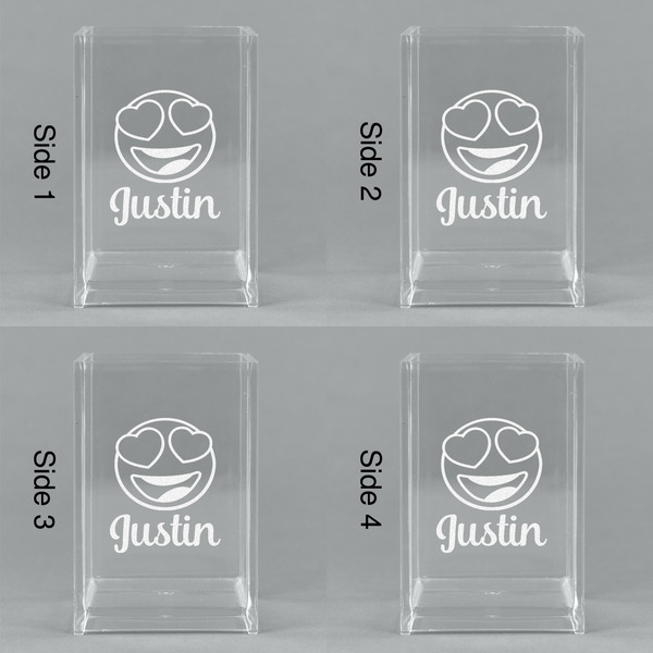 Emojis Acrylic Pen Holder - All Sides