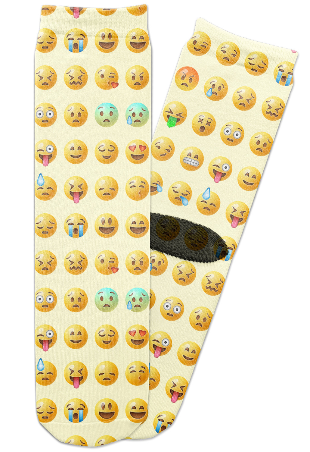 Custom Emojis Adult Crew Socks (Personalized) YouCustomizeIt