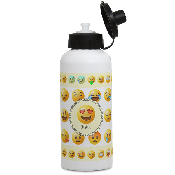 Custom Emojis Water Bottles - Aluminum - 20 oz - White (Personalized)