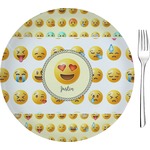 Emojis 8" Glass Appetizer / Dessert Plates - Single or Set (Personalized)