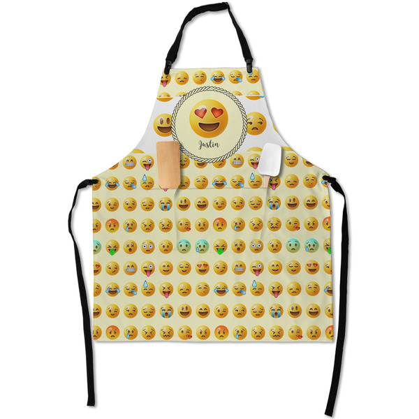 Custom Emojis Apron With Pockets w/ Name or Text
