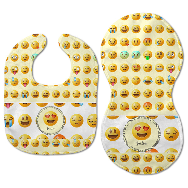 Emojis Baby Bib & Burp Set - Approval (new bib & burp)