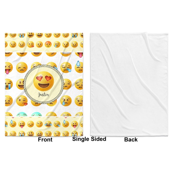 Emojis Baby Blanket (Single Sided - Printed Front, White Back)