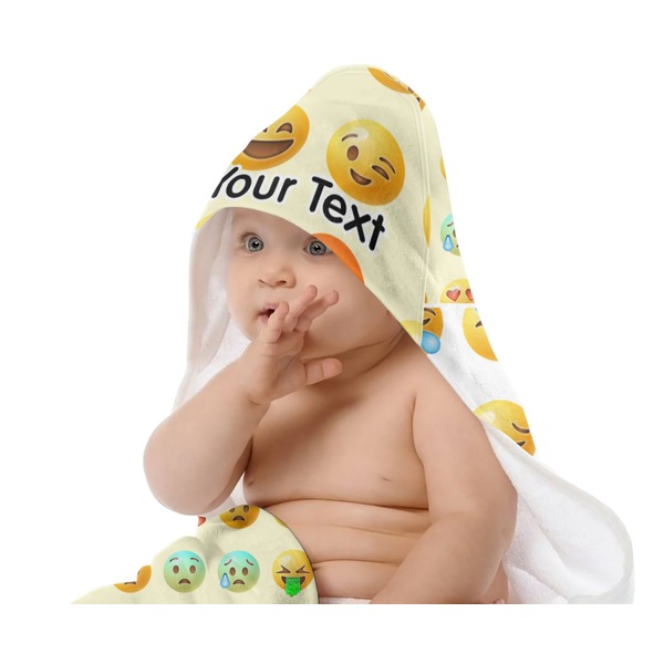 Emojis Baby Hooded Towel on Child