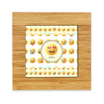 Emojis Bamboo Trivet with Ceramic Tile Insert (Personalized)