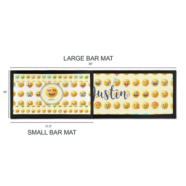 Emojis Bar Mats - Sizing Chart