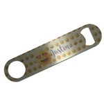 Emojis Bar Bottle Opener - Silver w/ Name or Text