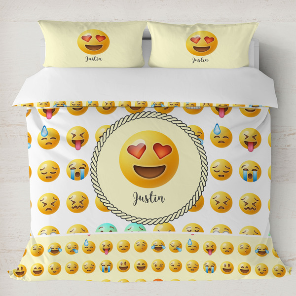 Custom Emojis Duvet Cover Set - King (Personalized)