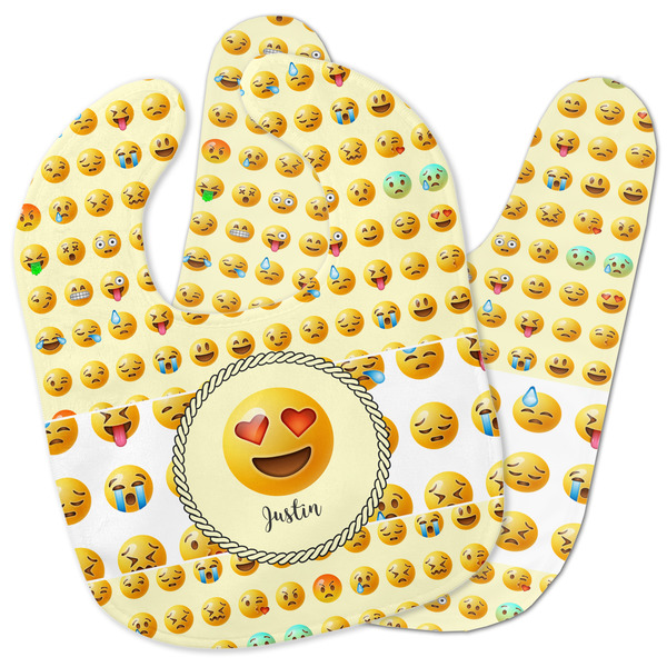 Custom Emojis Baby Bib w/ Name or Text