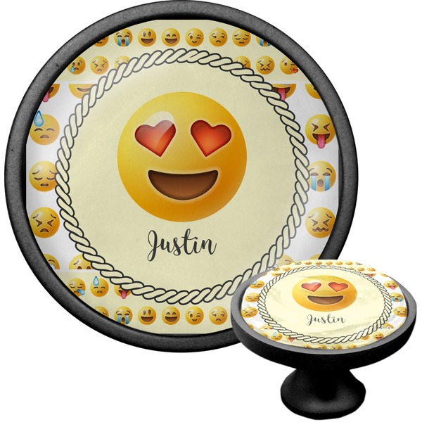 Custom Emojis Cabinet Knob (Black) (Personalized)