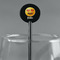Emojis Black Plastic 5.5" Stir Stick - Round - Main
