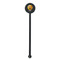 Emojis Black Plastic 5.5" Stir Stick - Round - Single Stick