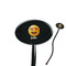 Emojis Black Plastic 7" Stir Stick - Oval - Closeup