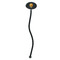 Emojis Black Plastic 7" Stir Stick - Oval - Single Stick