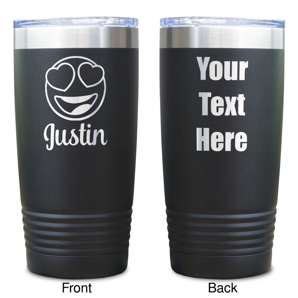 Emojis Black Polar Camel Tumbler - 20oz - Double Sided  - Approval