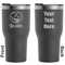 Emojis Black RTIC Tumbler - Front and Back