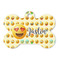 Emojis Bone Shaped Dog ID Tag (Personalized)