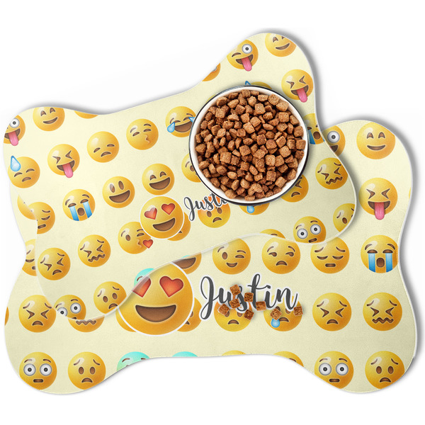 Emojis Bone Shaped Dog Mats - MAIN