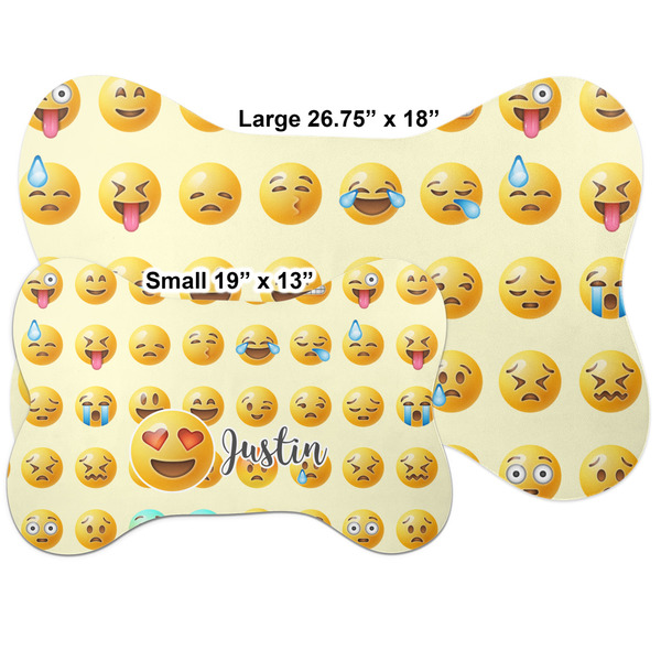 Emojis Bone Shaped Mat Comparison