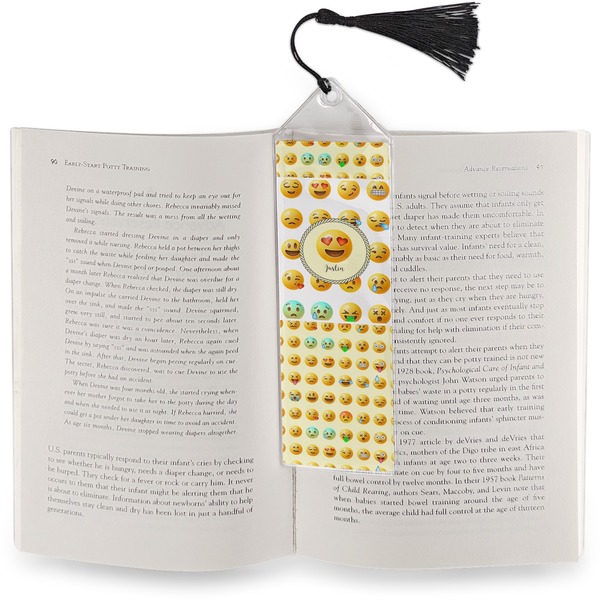 Emojis Bookmark with tassel - In book