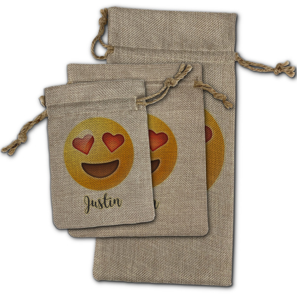Emojis Burlap Gift Bags - (PARENT MAIN) All Three