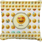 Emojis Faux-Linen Throw Pillow 16" (Personalized)