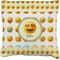 Emojis Burlap Pillow 18"