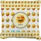 Emojis Faux-Linen Throw Pillow (Personalized)
