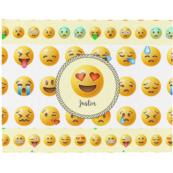 Emojis Woven Fabric Placemat - Twill w/ Name or Text