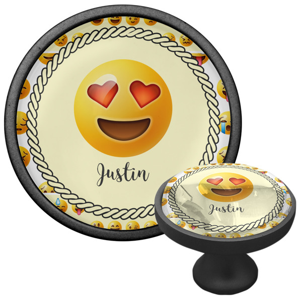 Emojis Cabinet Knob - Black - Multi Angle