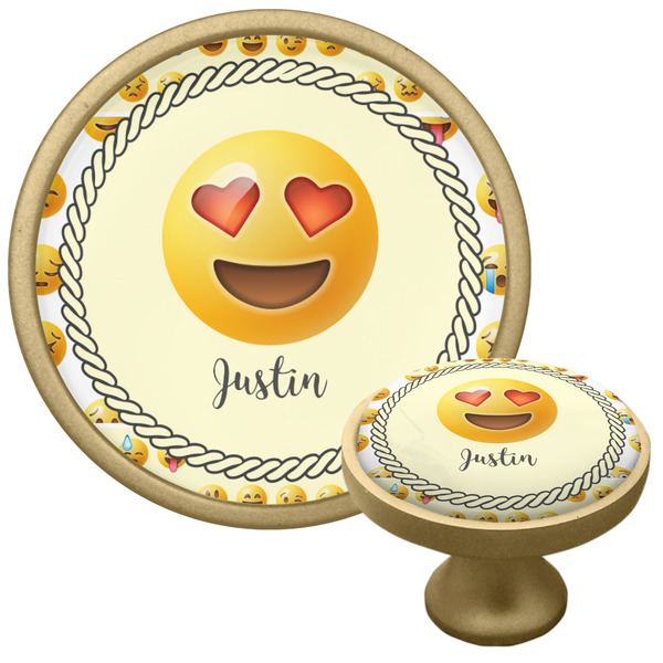 Custom Emojis Cabinet Knob - Gold (Personalized)