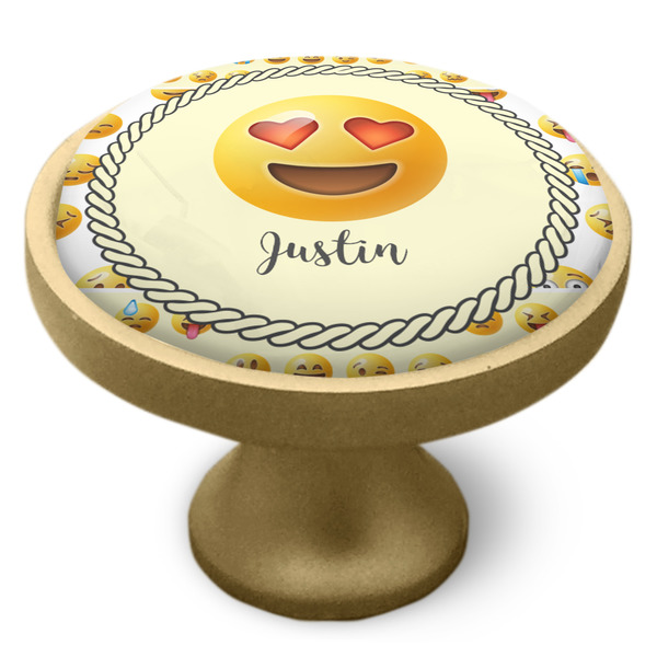 Emojis Cabinet Knob - Gold - Side