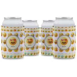 Emojis Can Cooler (12 oz) - Set of 4 w/ Name or Text