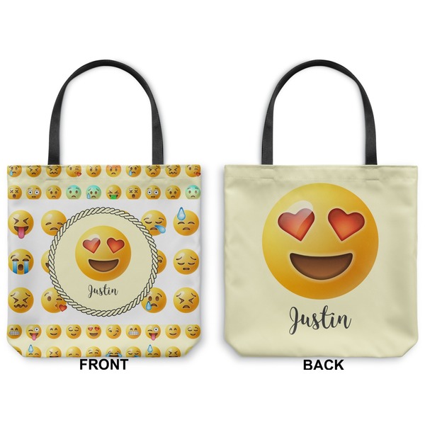 Emojis Canvas Tote - Front and Back