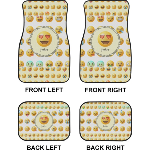 Emojis Car Floor Mats Set (2F + 2B)