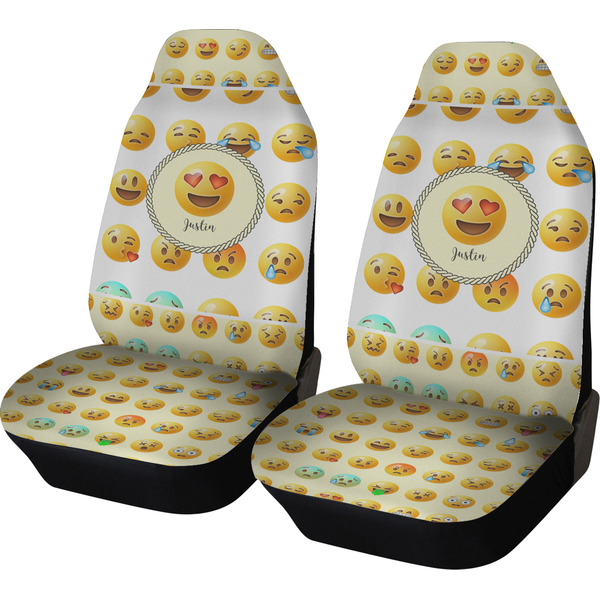 Custom Emojis Car Seat Covers (Set of Two) (Personalized)