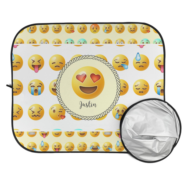 Emojis Car Sun Shades - FOLDED & UNFOLDED