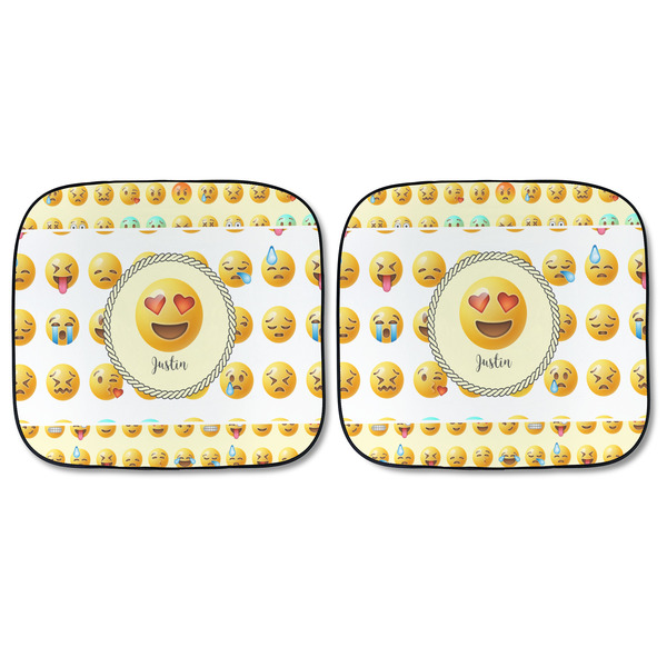 Emojis Car Sun Shades - FRONT