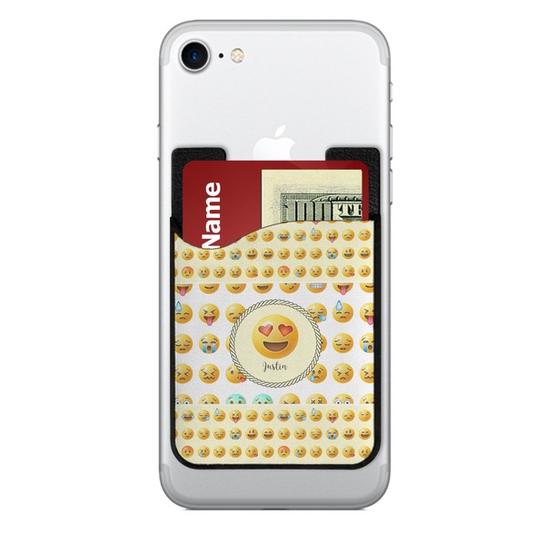 Custom Emojis 2-in-1 Cell Phone Credit Card Holder & Screen Cleaner (Personalized)