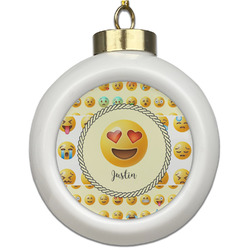 Emojis Ceramic Ball Ornament (Personalized)