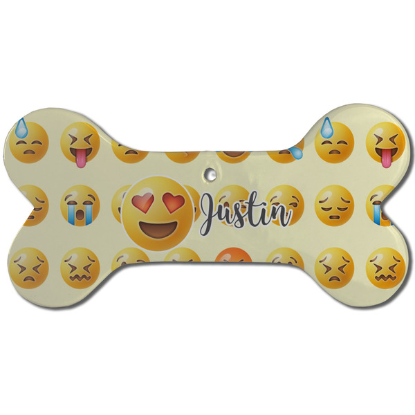 Emojis Ceramic Flat Ornament - Bone Front