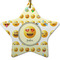 Emojis Ceramic Flat Ornament - Star (Front)