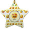 Emojis Star Ceramic Ornament w/ Name or Text