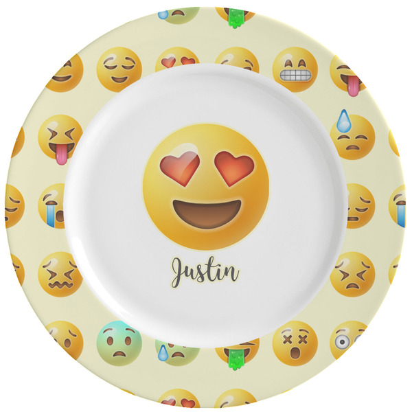 Custom Emojis Ceramic Dinner Plates (Set of 4) (Personalized)