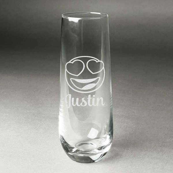 Custom Emojis Champagne Flute - Stemless Engraved (Personalized)