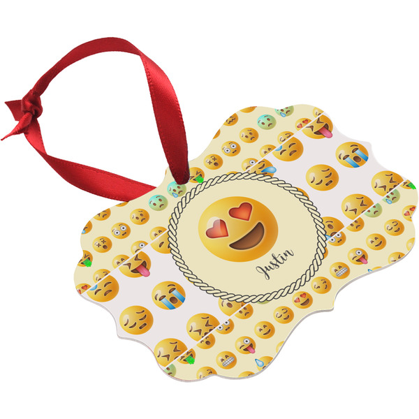 Emojis Christmas Ornament (Angle View)