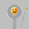 Emojis Clear Plastic 7" Stir Stick - Round - Closeup