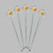 Emojis Clear Plastic 7" Stir Stick - Round - Fan View