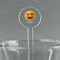 Emojis Clear Plastic 7" Stir Stick - Round - Main