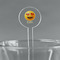 Emojis 5.5" Round Plastic Stir Sticks - Clear (Personalized)